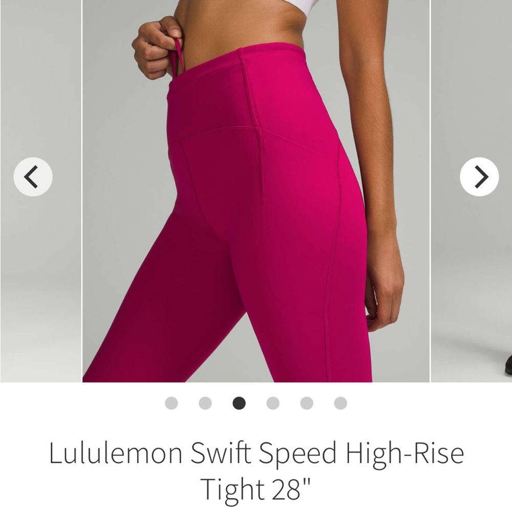 **FLAWED**  lululemon wild berry swift speed Women's High-Rise leggings